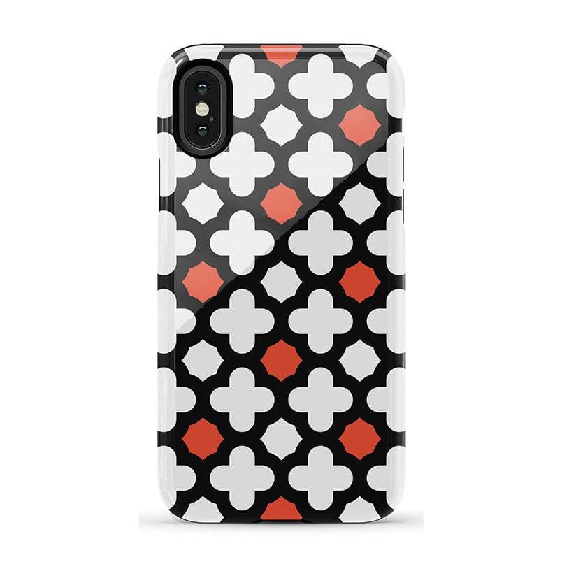 Red Lattice Tile | High Contrast Design Case Phone Case Casetry Essential iPhone X / XS 