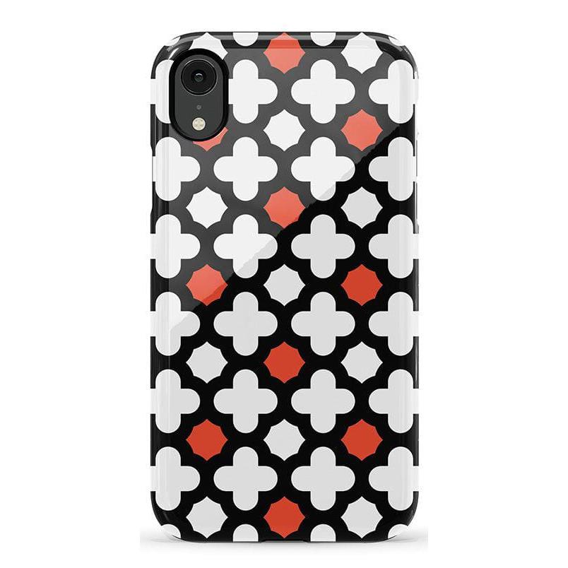 Red Lattice Tile | High Contrast Design Case Phone Case Casetry Essential iPhone XR 