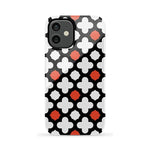 Red Lattice Tile | High Contrast Design Case Phone Case Casetry Essential iPhone 12 Mini
