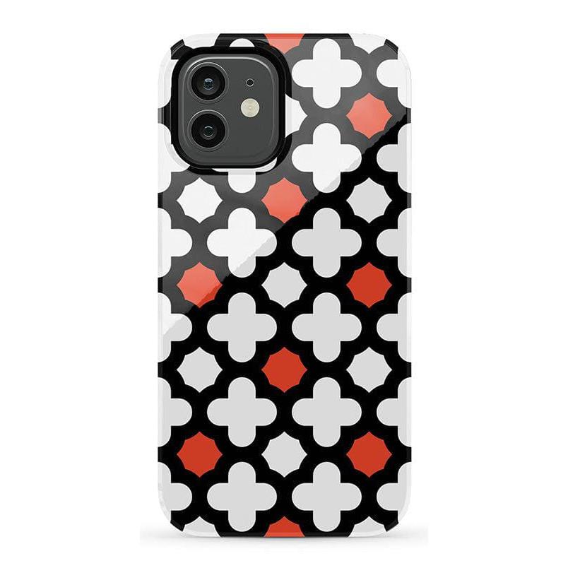 Red Lattice Tile | High Contrast Design Case Phone Case Casetry Essential iPhone 12 Pro