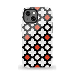 Red Lattice Tile | High Contrast Design Case Phone Case Casetry Essential + MagSafe® iPhone 13 Mini