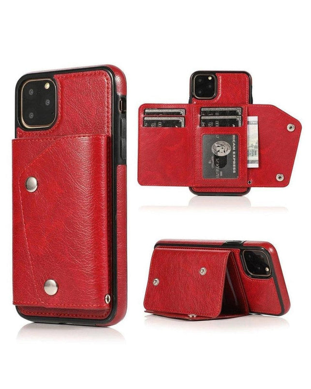 Red Vegan Leather | Wallet Case iPhone Case get.casely 
