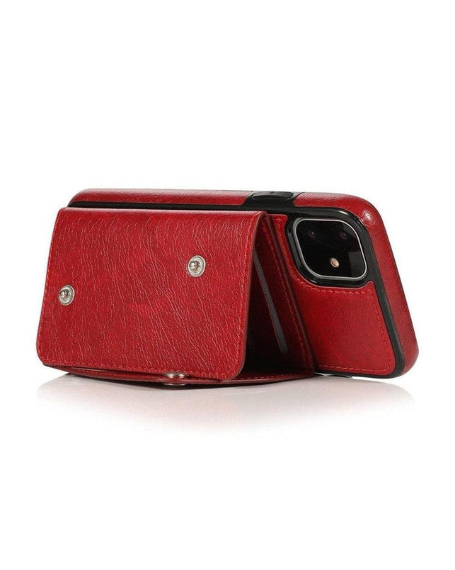 Red Vegan Leather | Wallet Case iPhone Case get.casely 