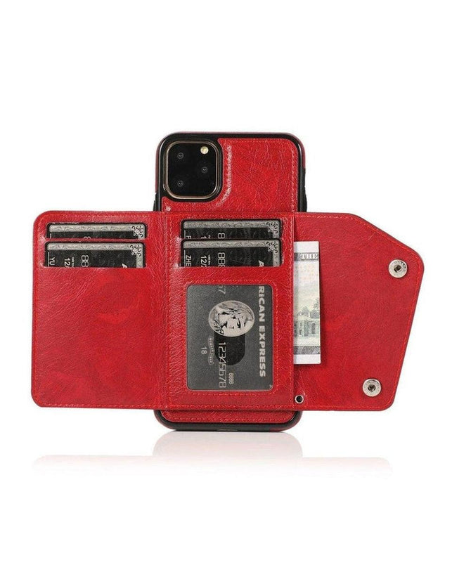 Red Vegan Leather | Wallet Case iPhone Case get.casely 