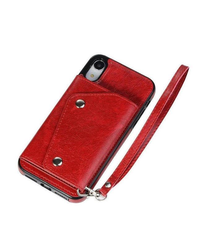 Red Vegan Leather | Wallet Case iPhone Case get.casely 