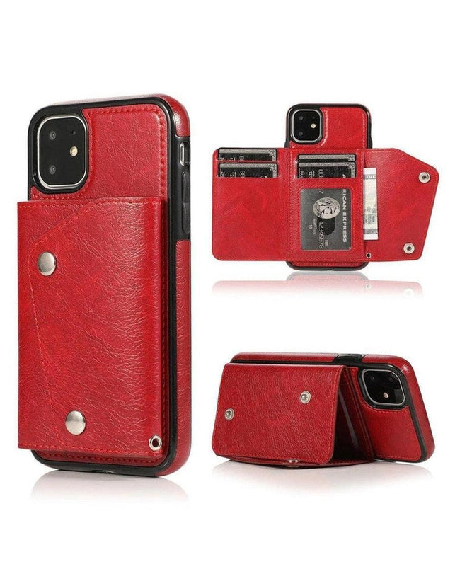 Red Vegan Leather | Wallet Case iPhone Case get.casely 