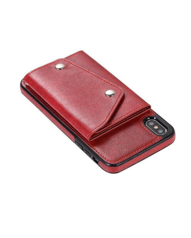 Red Vegan Leather | Wallet Case iPhone Case get.casely 
