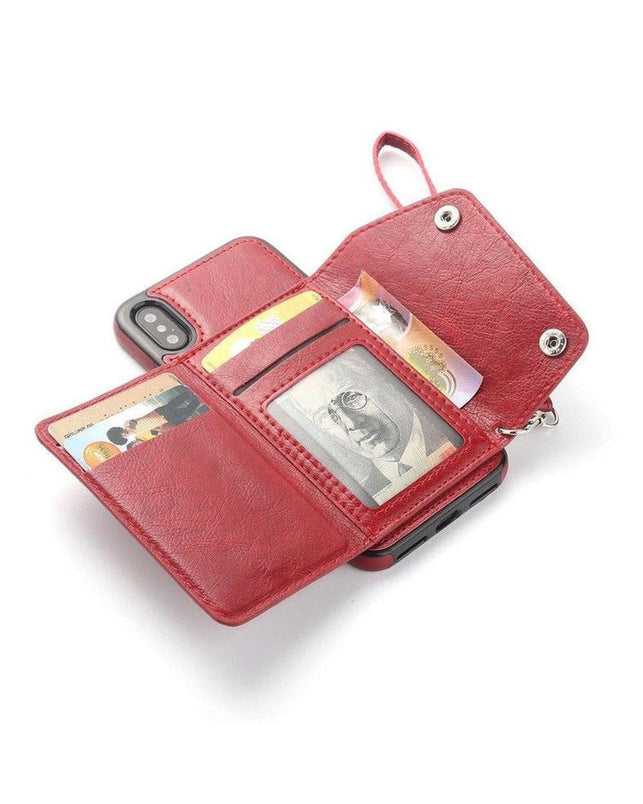 Red Vegan Leather | Wallet Case iPhone Case get.casely 