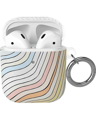 Ride The Wave | Pastel Rainbow Lined AirPods Case AirPods Case get.casely AirPods Case 