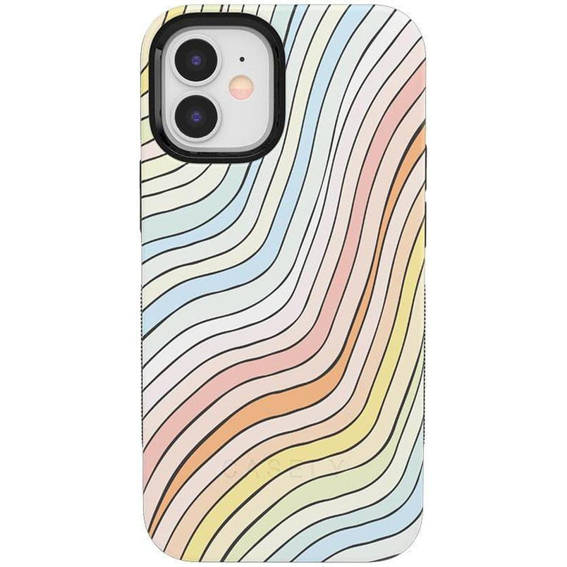 Ride The Wave | Pastel Rainbow Lined Case iPhone Case get.casely Bold iPhone 12 Mini