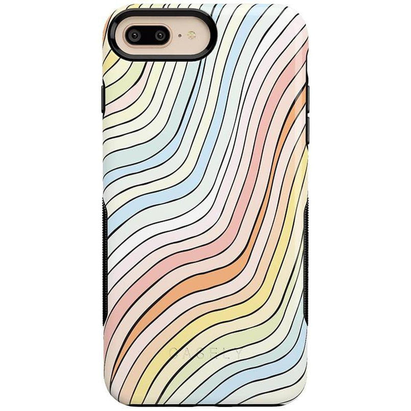 Ride The Wave | Pastel Rainbow Lined Case iPhone Case get.casely Bold iPhone 6/7/8 Plus