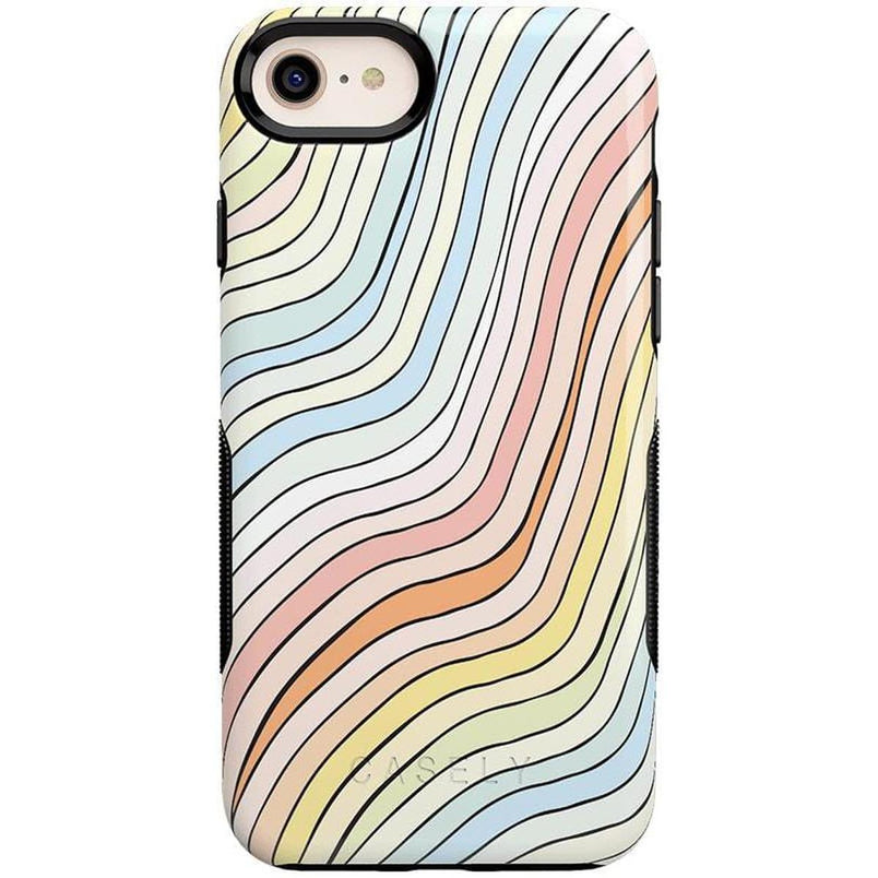 Ride The Wave | Pastel Rainbow Lined Case iPhone Case get.casely Bold iPhone SE (2020 & 2022)