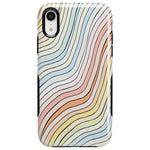 Ride The Wave | Pastel Rainbow Lined Case iPhone Case get.casely Bold iPhone XR