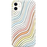 Ride The Wave | Pastel Rainbow Lined Case iPhone Case get.casely Classic iPhone 11