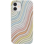 Ride The Wave | Pastel Rainbow Lined Case iPhone Case get.casely Classic iPhone 12 Mini