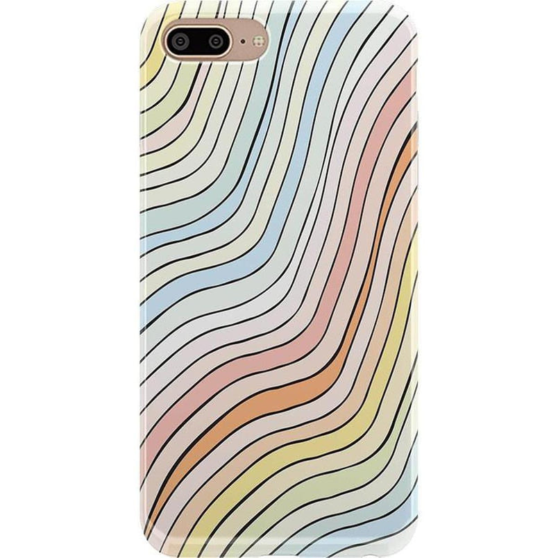 Ride The Wave | Pastel Rainbow Lined Case iPhone Case get.casely Classic iPhone 6/7/8 Plus
