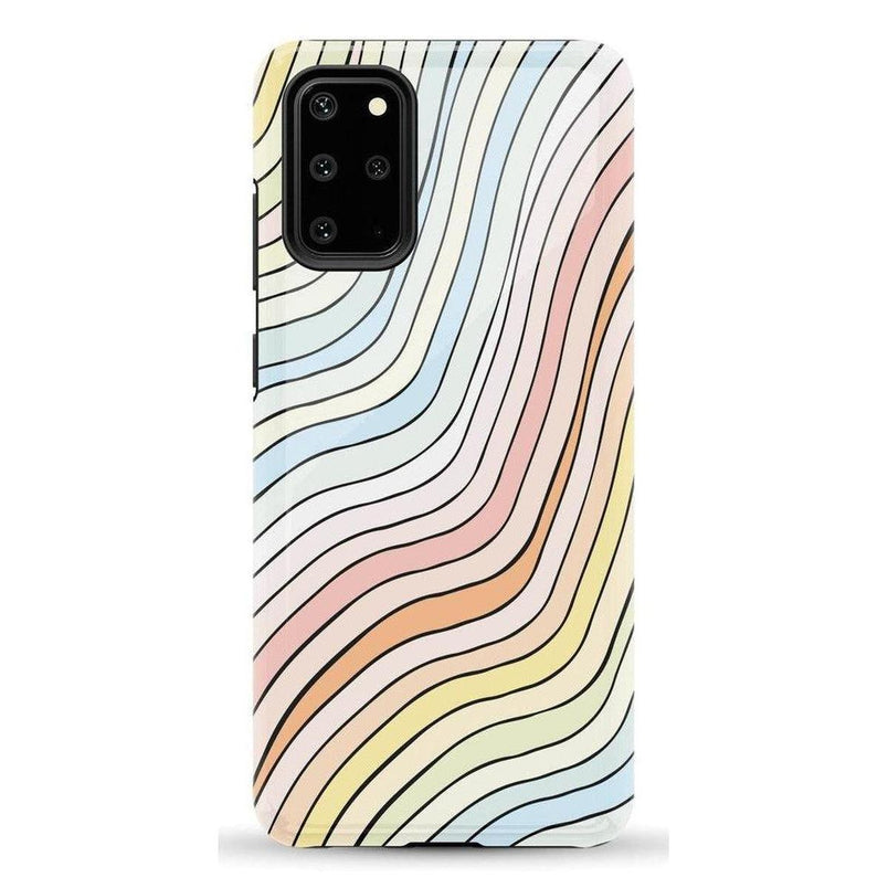 Ride The Wave | Pastel Rainbow Lined Samsung Case Samsung Case Casetry Galaxy S20 Plus
