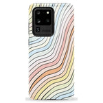Ride The Wave | Pastel Rainbow Lined Samsung Case Samsung Case Casetry Galaxy S20 Ultra