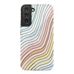 Ride The Wave | Pastel Rainbow Lined Samsung Case Samsung Case Casetry Galaxy S22 Plus