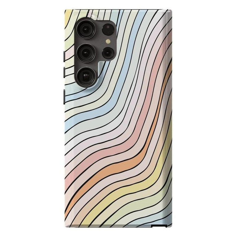 Ride The Wave | Pastel Rainbow Lined Samsung Case Samsung Case Casetry