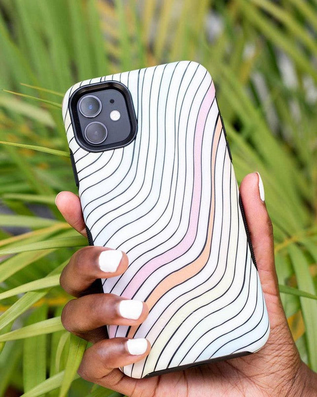 Ride The Wave | Pastel Rainbow Lined Samsung Case Samsung Case get.casely 