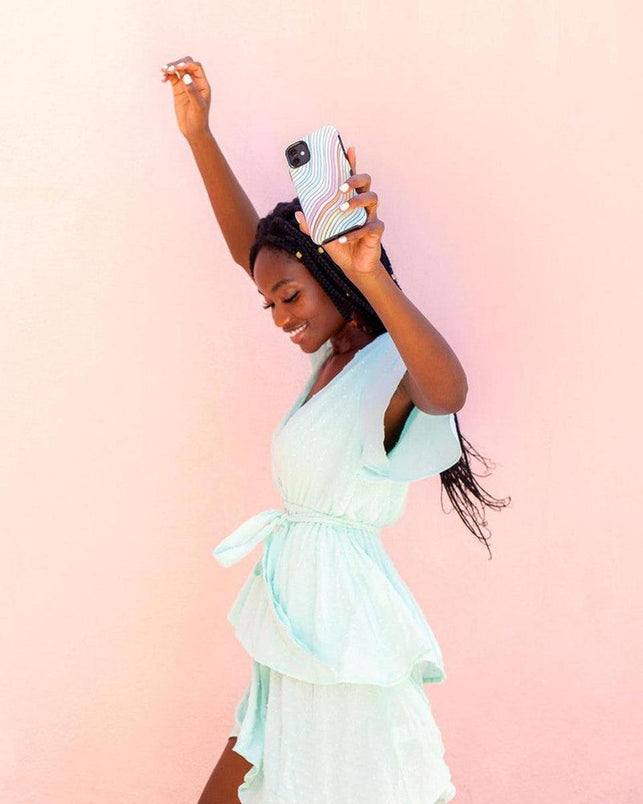 Ride The Wave | Pastel Rainbow Lined Samsung Case Samsung Case get.casely 