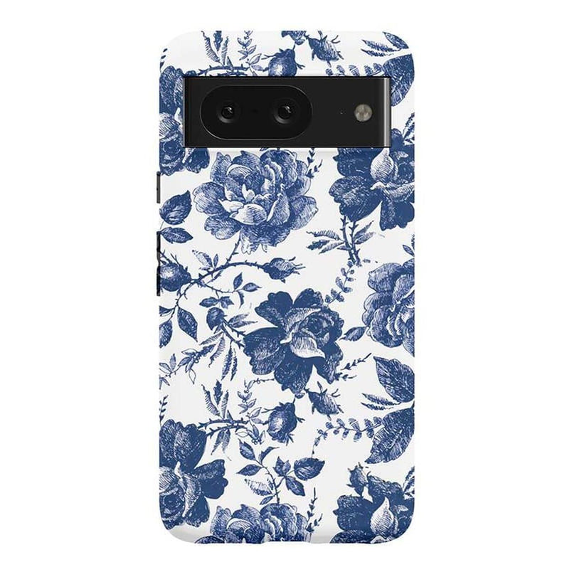 Rose to Fame | Blue & White Rose Floral Google Pixel Case Google Pixel Case Casetry Essential Google Pixel 8 