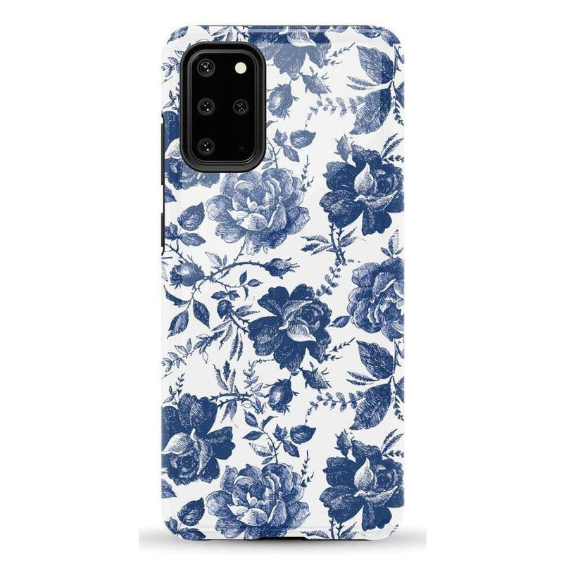 Rose to Fame | Blue & White Rose Floral Samsung Case Samsung Case Casetry Galaxy S20 Plus