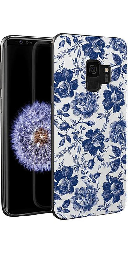 Rose to Fame | Blue & White Rose Floral Samsung Case Samsung Case get.casely 