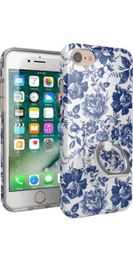 Rose to Fame | Blue & White Rose Phone Ring Phone Ring get.casely 