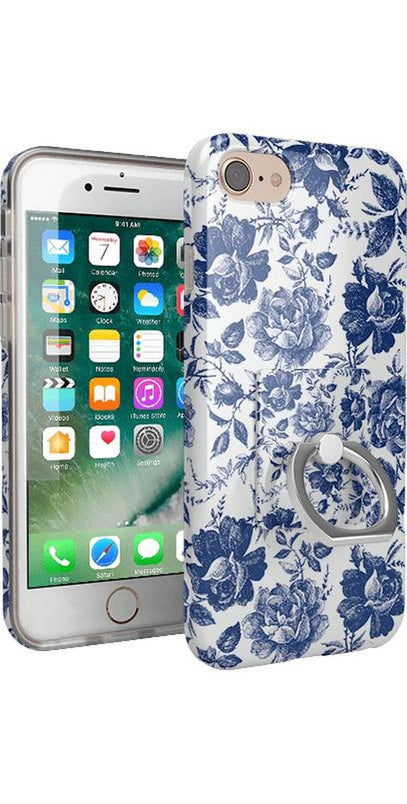 Rose to Fame | Blue & White Rose Phone Ring Phone Ring get.casely 
