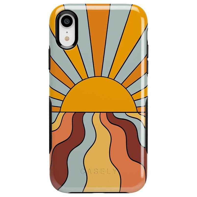 Shine On | Retro Sunset Case iPhone Case get.casely Bold iPhone XR 