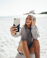 Sleek and Simple | Black Marble V Clear Case iPhone Case get.casely 