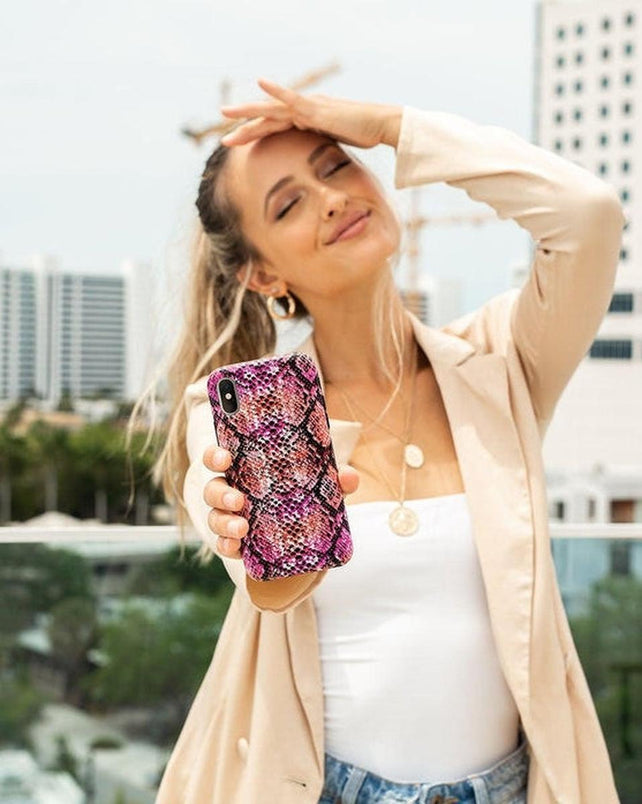 Snake Along | Red Snake Skin Case iPhone Case get.casely 