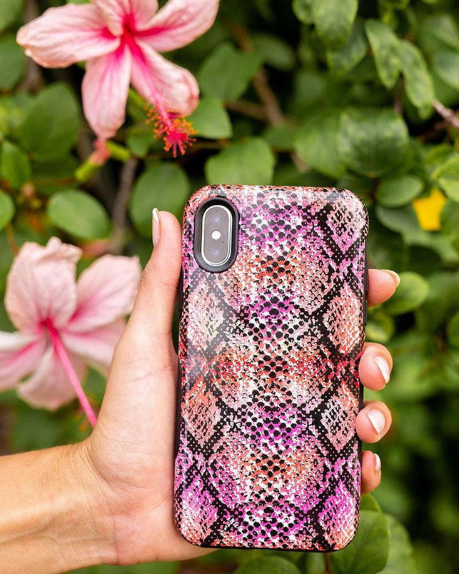 Snake Along | Red Snake Skin Case iPhone Case get.casely 