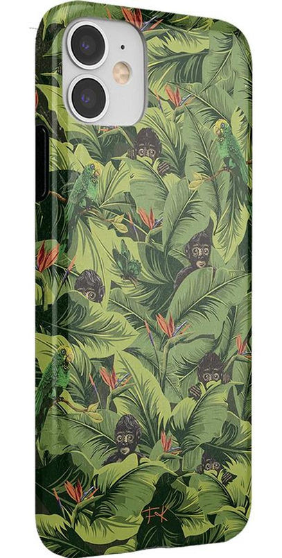 Sneaky Monkeys | Frida Kahlo Jungle Floral Case iPhone Case get.casely 