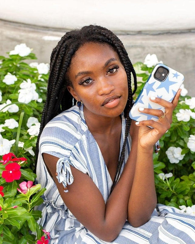 Stars Align | Blue & White Stars Case iPhone Case get.casely