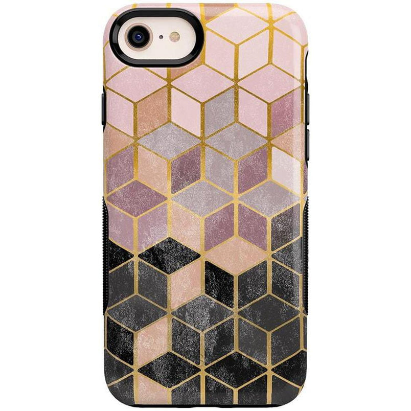 Stepping Up | Geo Rose Gold Marble Case iPhone Case get.casely Bold iPhone SE (2020 & 2022) 