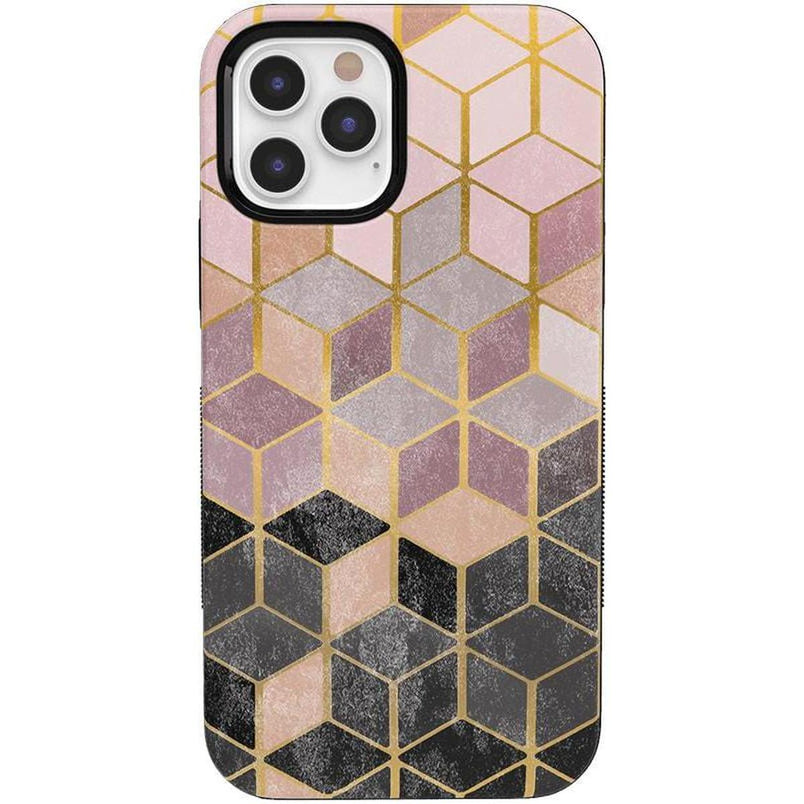 Stepping Up | Geo Rose Gold Marble Case iPhone Case get.casely Bold iPhone 12 Pro 