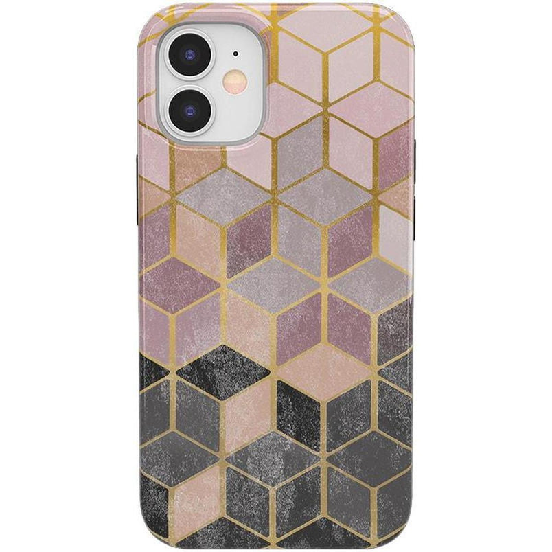 Stepping Up | Geo Rose Gold Marble Case iPhone Case get.casely Classic iPhone 12 Mini 