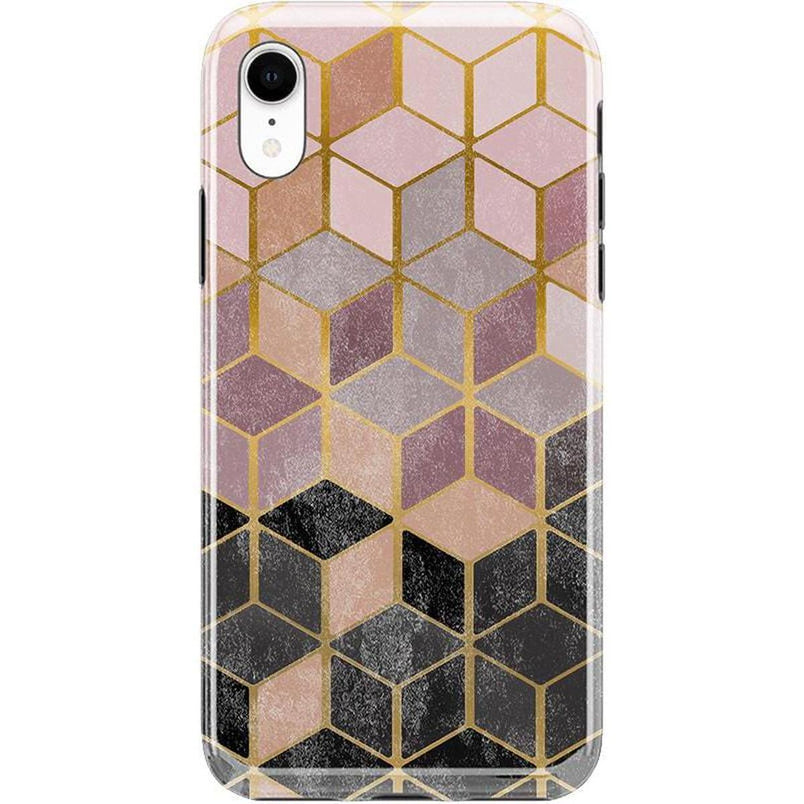 Stepping Up | Geo Rose Gold Marble Case iPhone Case get.casely Classic iPhone XR 