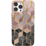Stepping Up | Geo Rose Gold Marble Case iPhone Case get.casely Classic + MagSafe® iPhone 13 Pro 