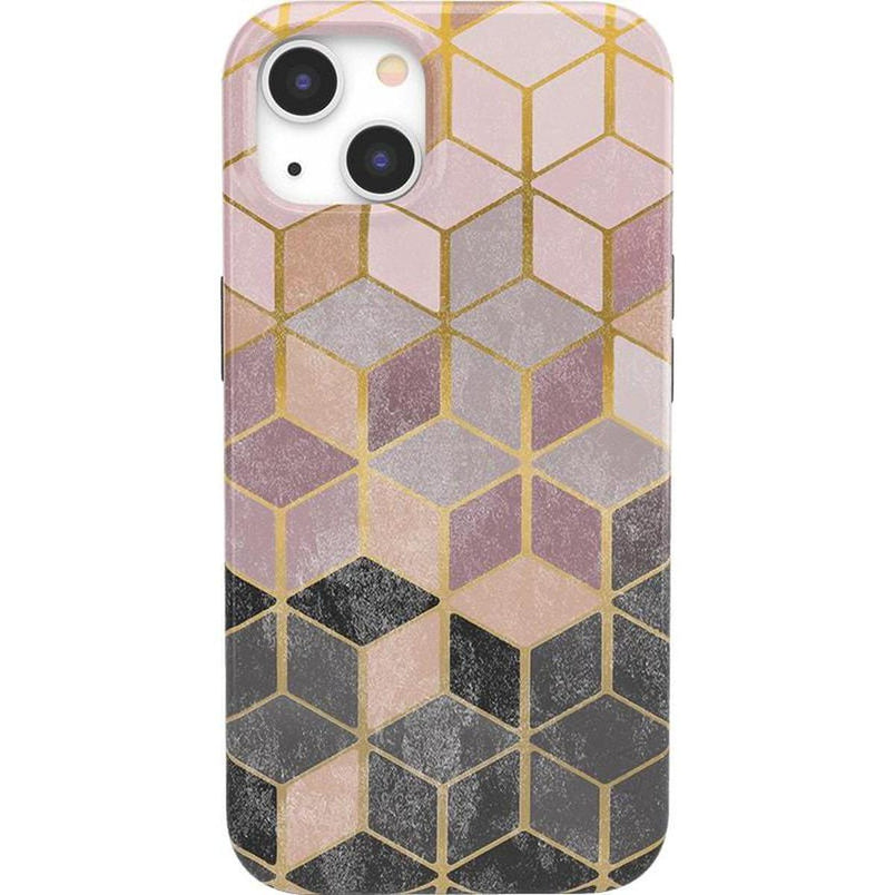 Stepping Up | Geo Rose Gold Marble Case iPhone Case get.casely Classic + MagSafe® iPhone 13 