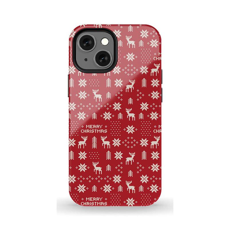 Stocking Stuffer | Christmas Knit Case Phone Case Casetry Essential + MagSafe® iPhone 13 Mini