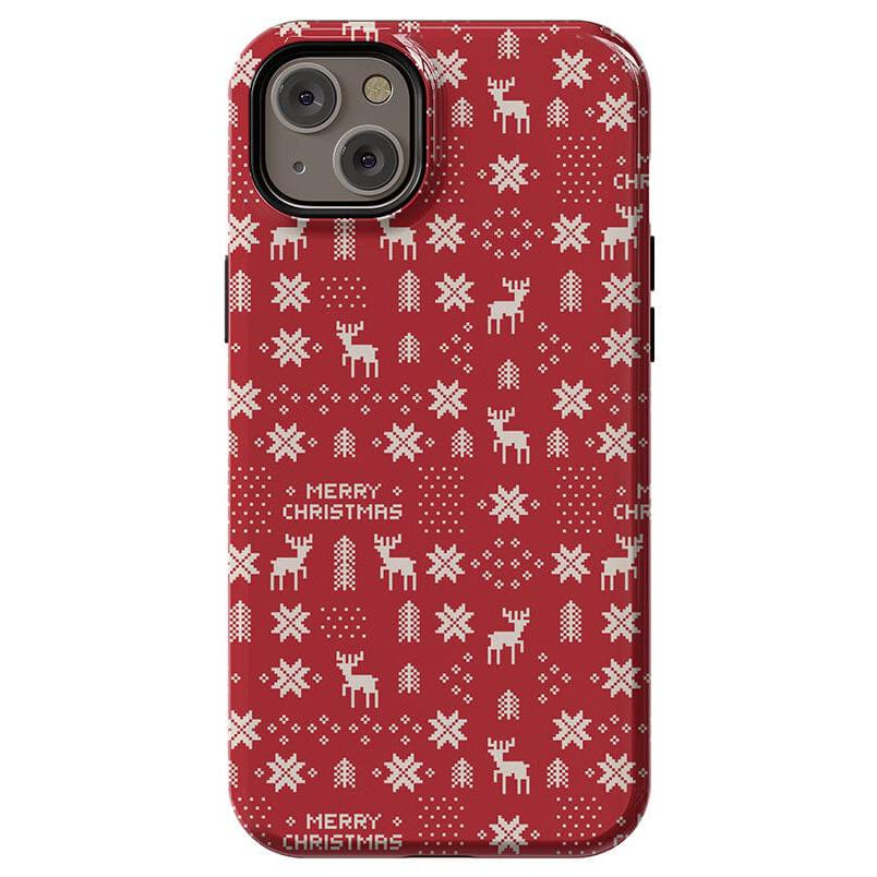 Stocking Stuffer | Christmas Knit Case Phone Case Casetry Essential + MagSafe® iPhone 14 Plus