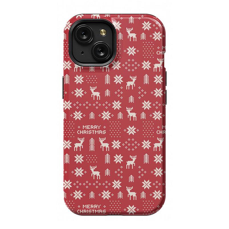 Stocking Stuffer | Christmas Knit Case Phone Case Casetry Essential + MagSafe® iPhone 15