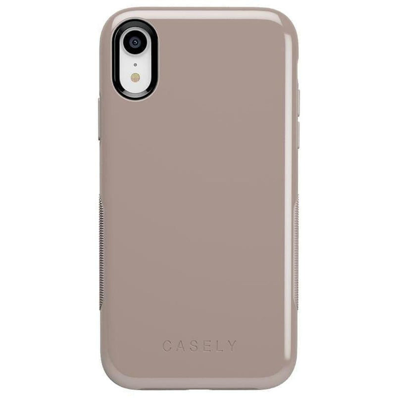 Taupe on Nude | Solid Beige Color Minimalist Case iPhone Case get.casely Bold iPhone XR