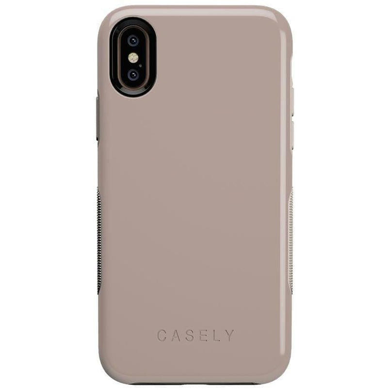 Taupe on Nude | Solid Beige Color Minimalist Case iPhone Case get.casely Bold iPhone XS Max