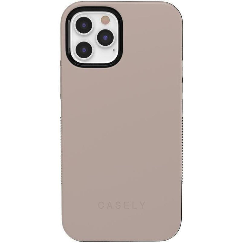 Taupe on Nude | Solid Beige Color Minimalist Case iPhone Case get.casely Bold iPhone 12 Pro Max