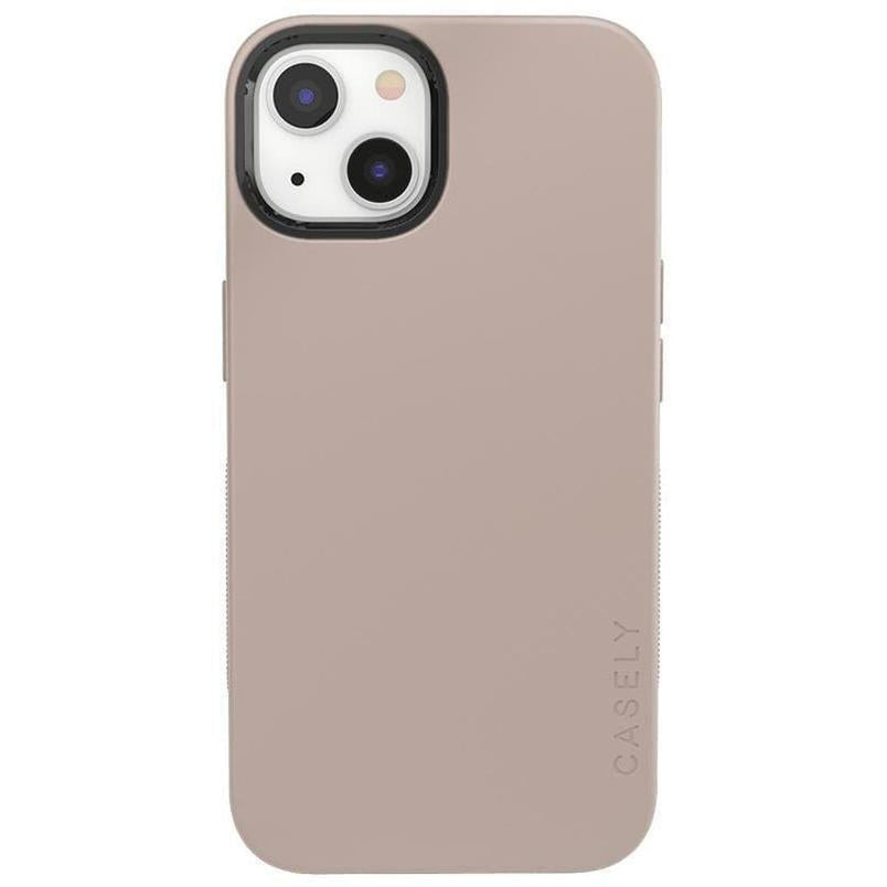 Taupe on Nude | Solid Beige Color Minimalist Case iPhone Case get.casely Bold + MagSafe® iPhone 13